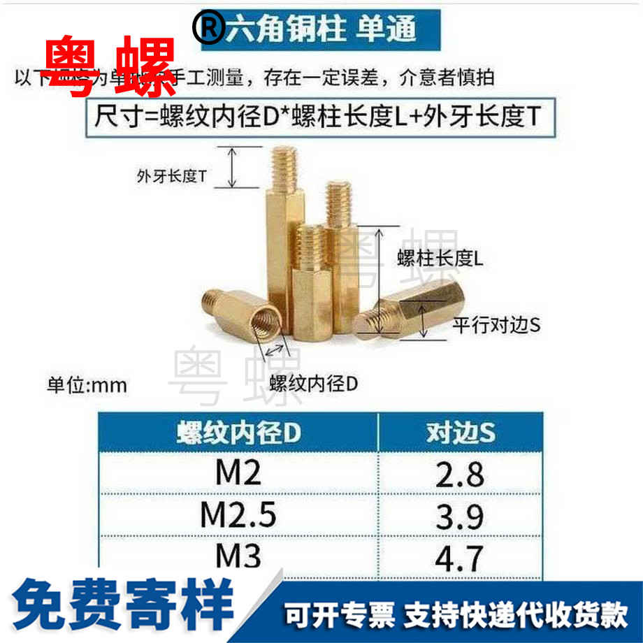 批发六角北碚铜柱螺丝