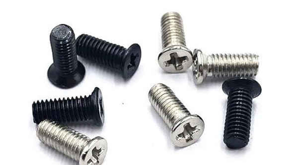 西安生产小沉头螺丝 黑色304不锈钢 十字平头螺钉 小头电子螺丝 螺帽